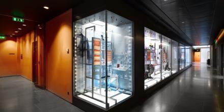 Display cabinets from far side of Museum