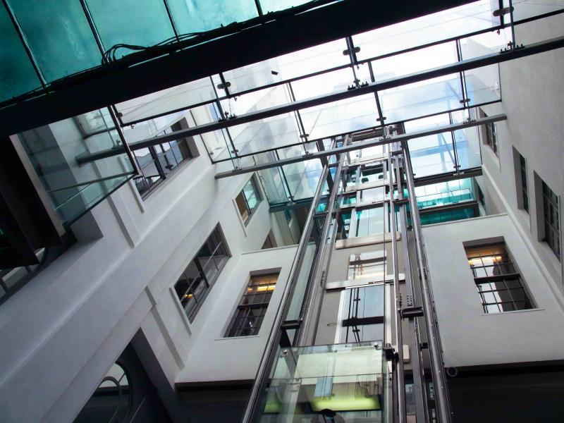 glass ceiling of atrium